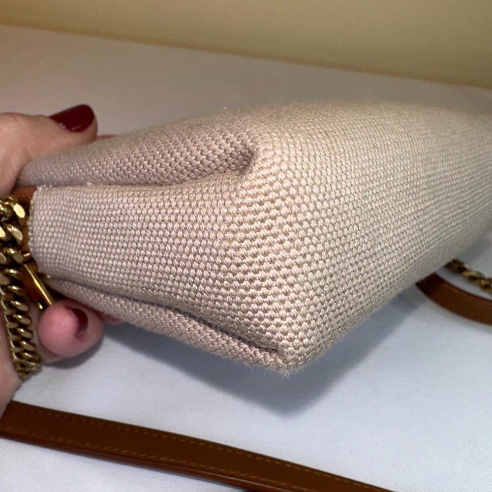 Saint Laurent NWT Gaby mini camera bag beige canvas tan leather Box dustbag COA - Picture 10 of 14